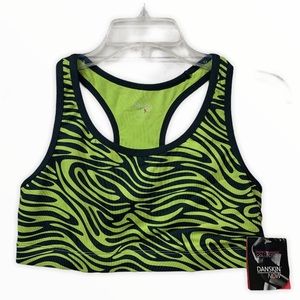 Danskin Now Neon Zebra NWT Large 12/14 Danskin Sports Bra